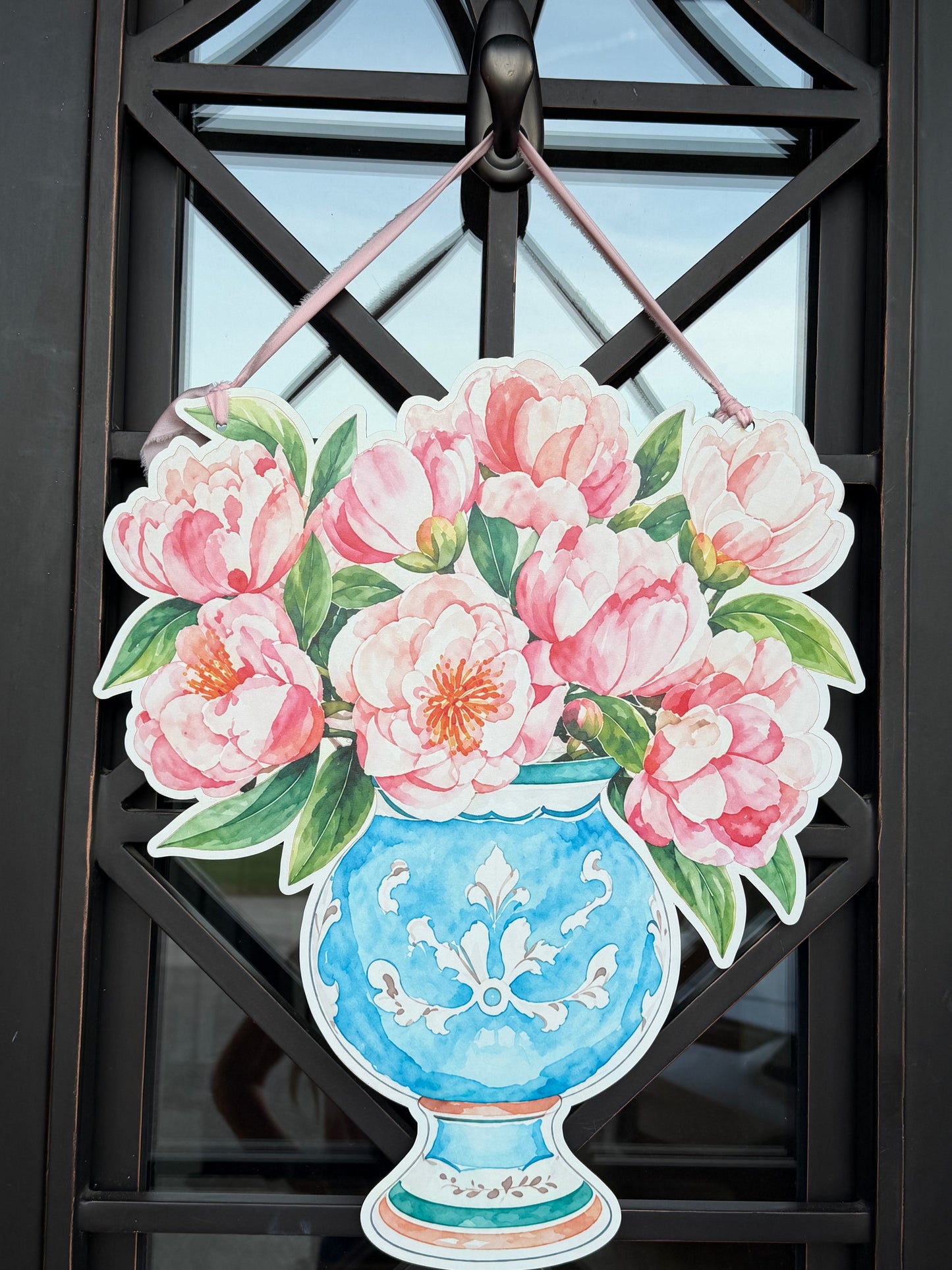 Pink Peony Door Hsnger