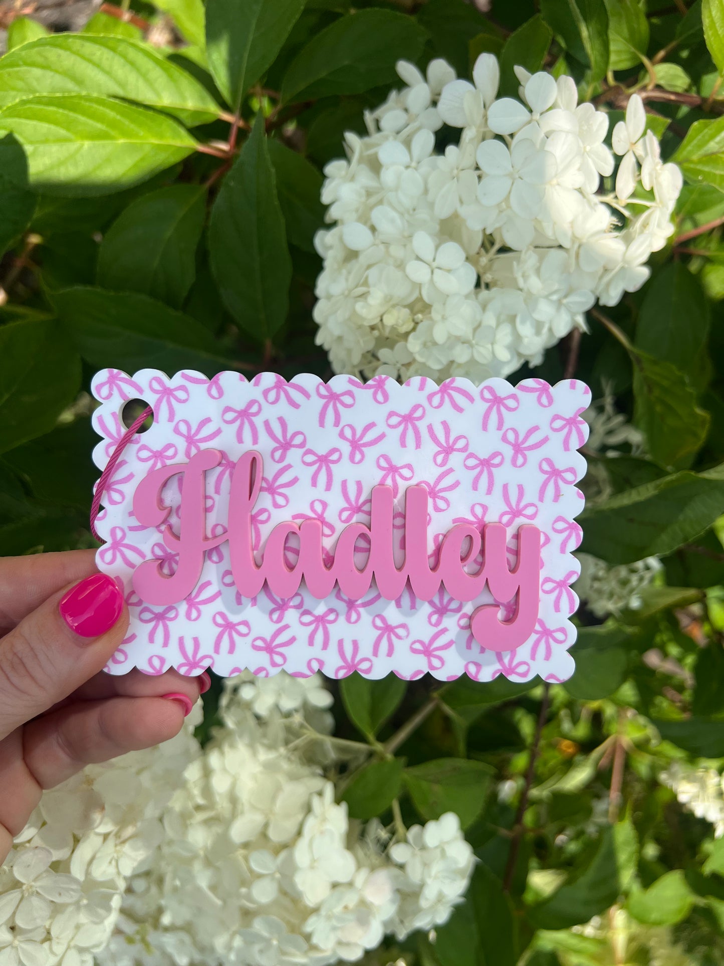 BackPack Tag (Straight or Scalloped)