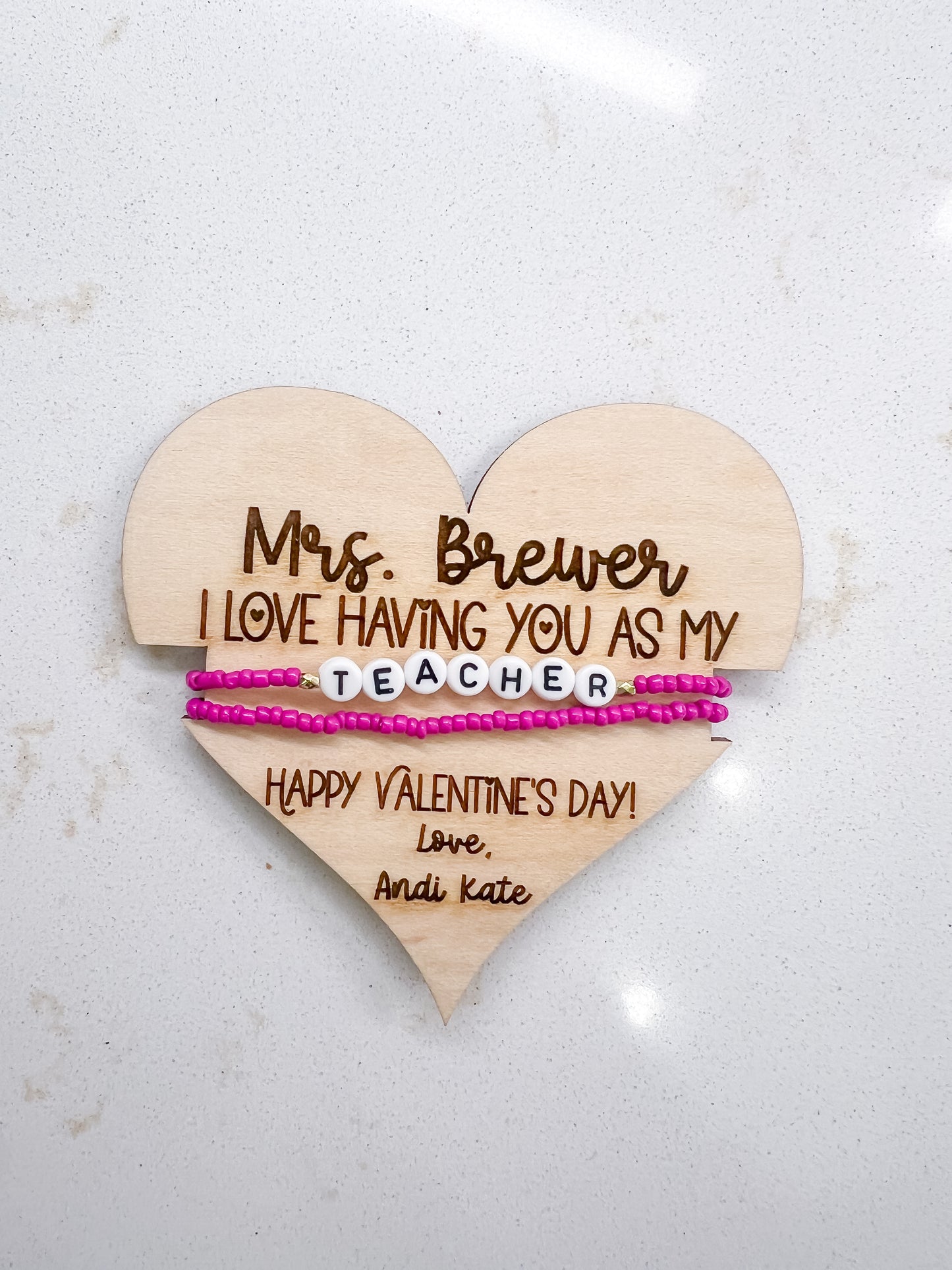 Teacher Charm Bracelet Valentine