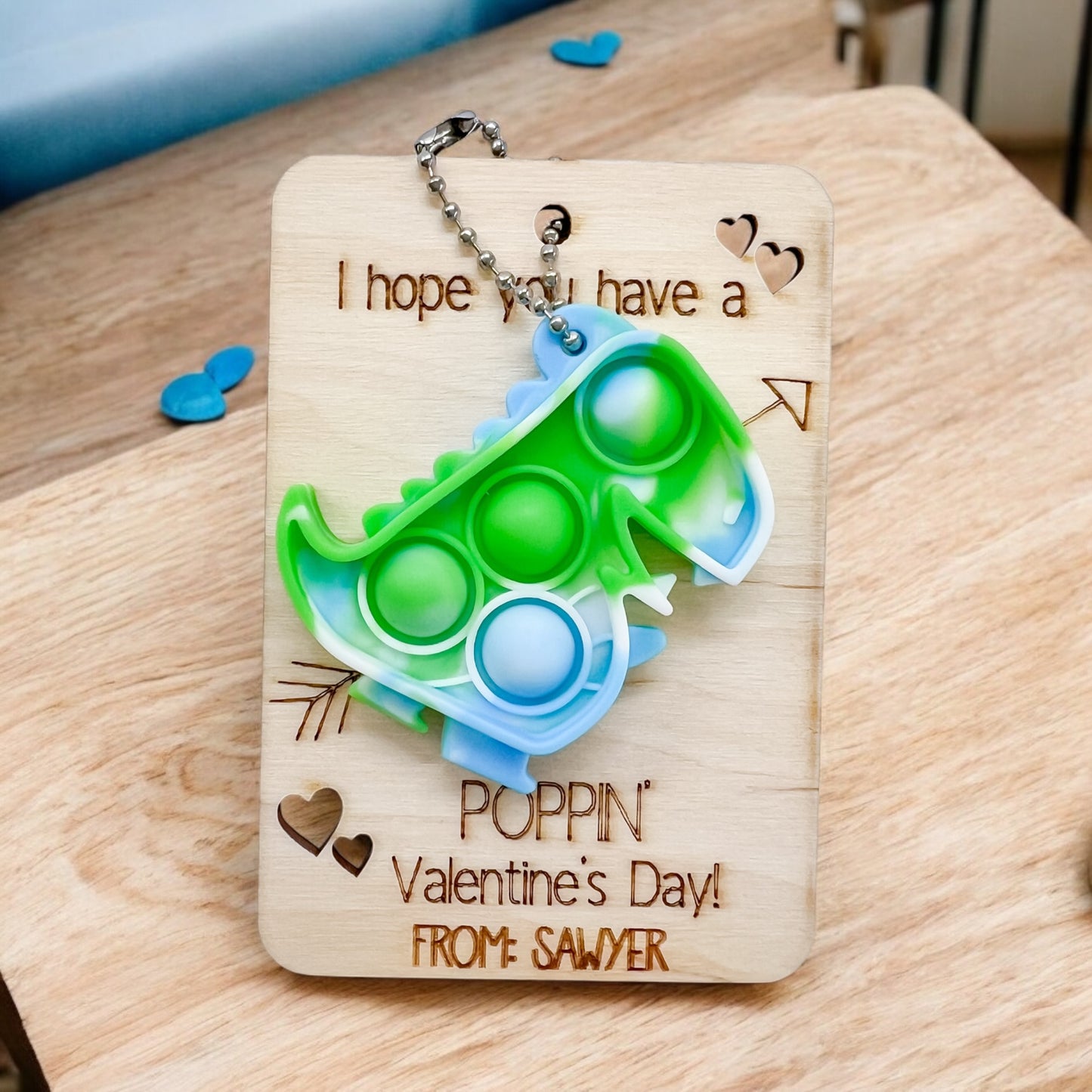 Dinosaur Pop It Class Valentines