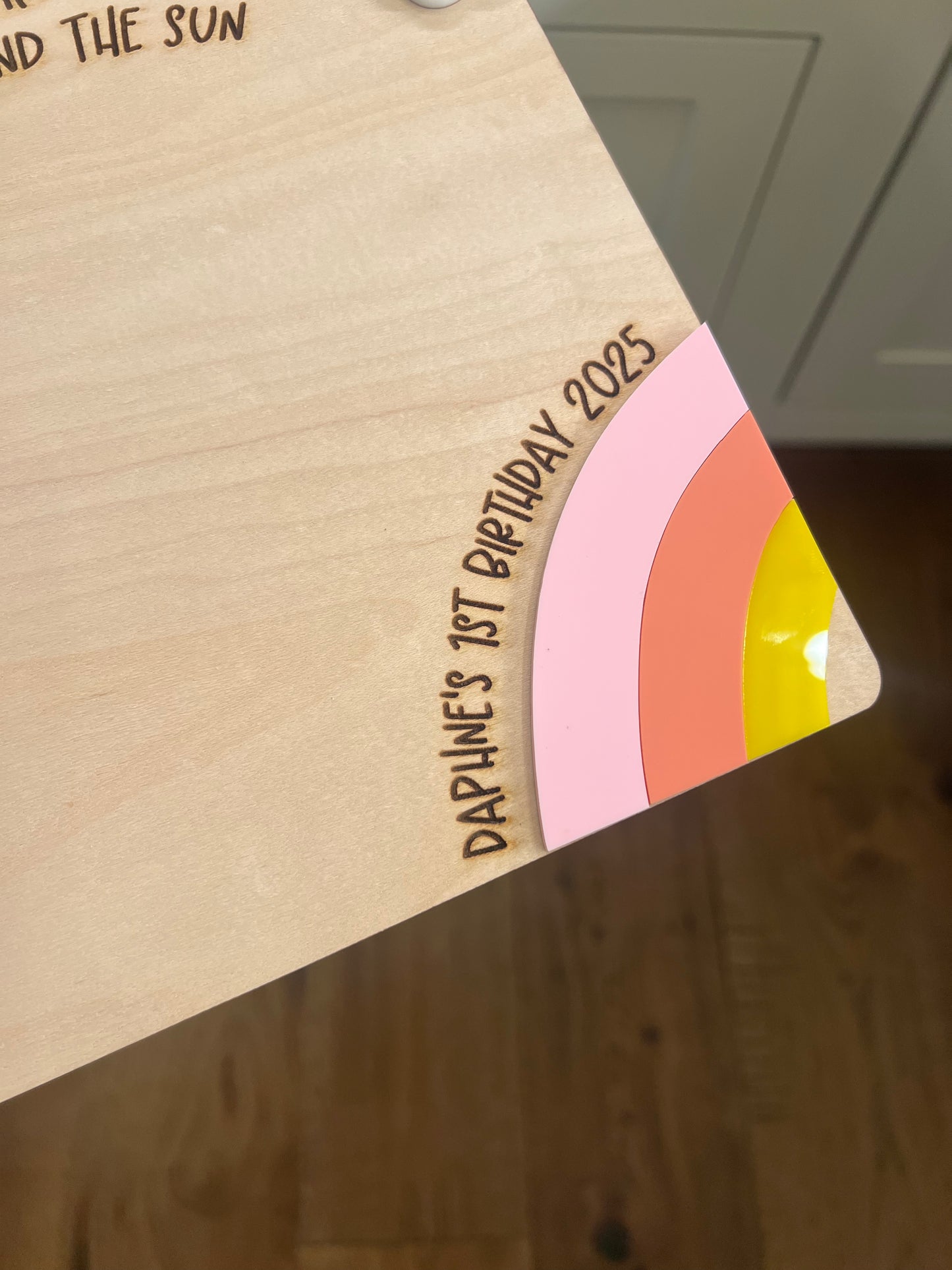 First Birthday Sunshine Handprint Board
