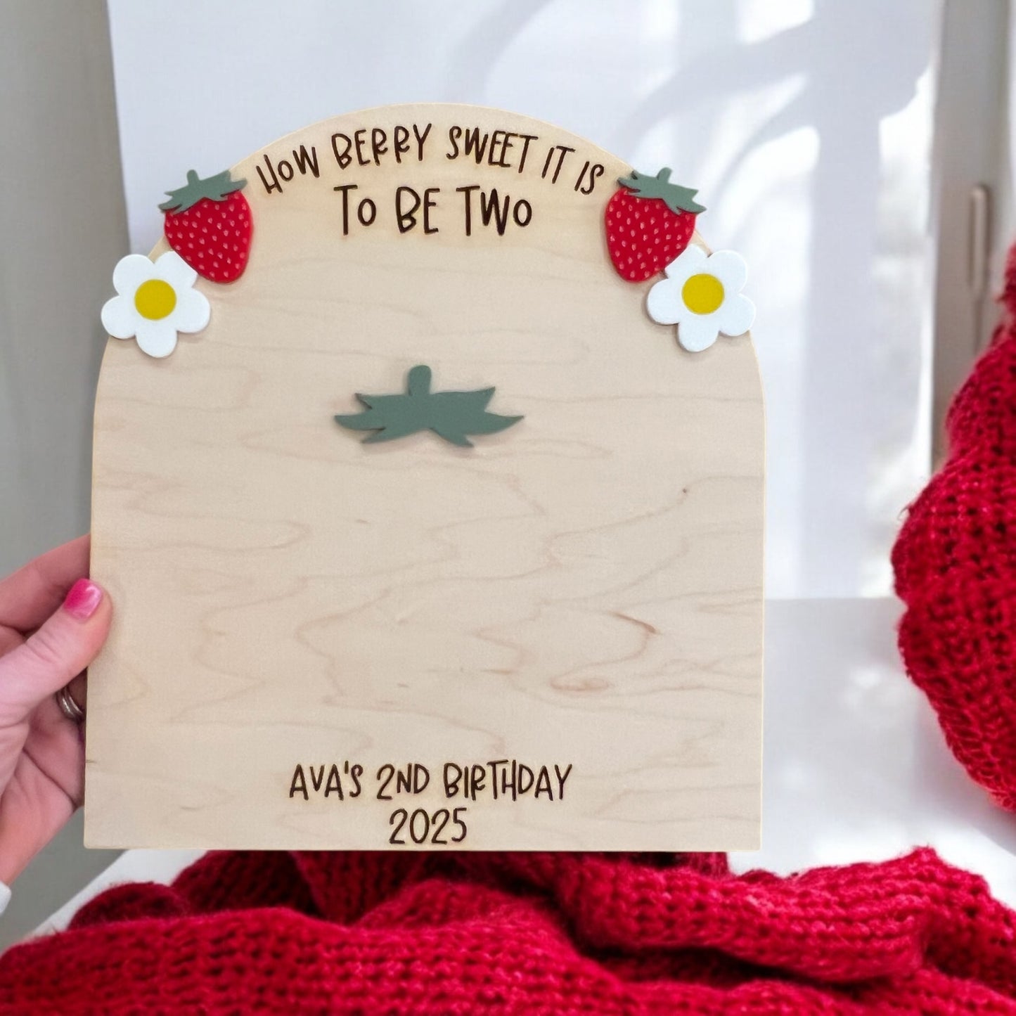 Berry Birthday Handprint Board