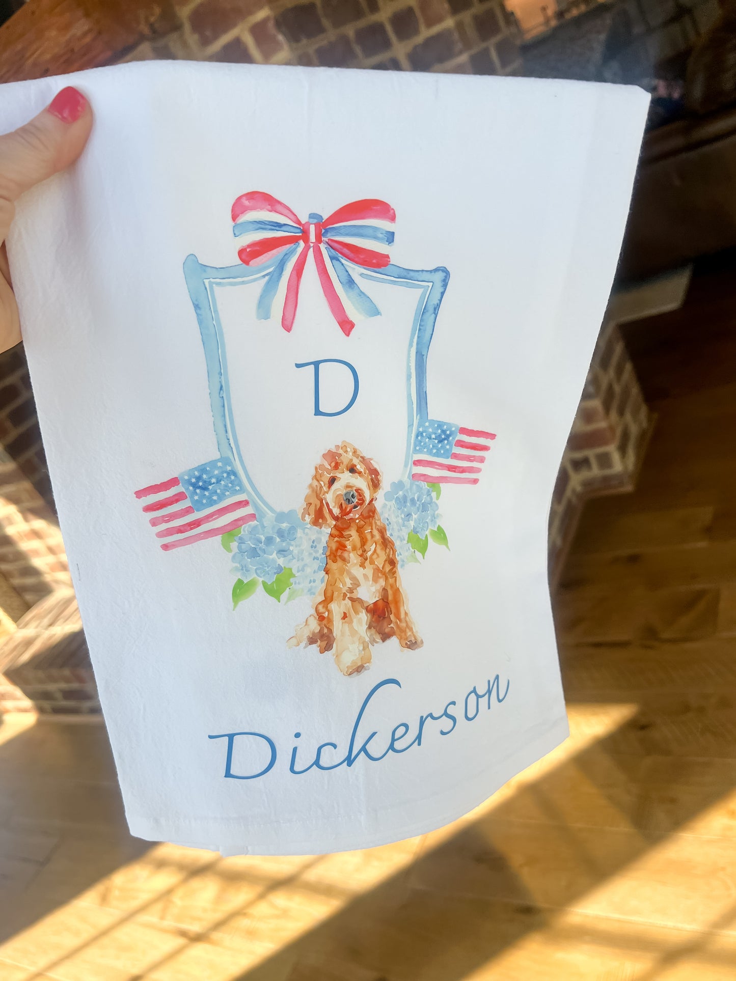 Patriotic Doggy Tea Towel