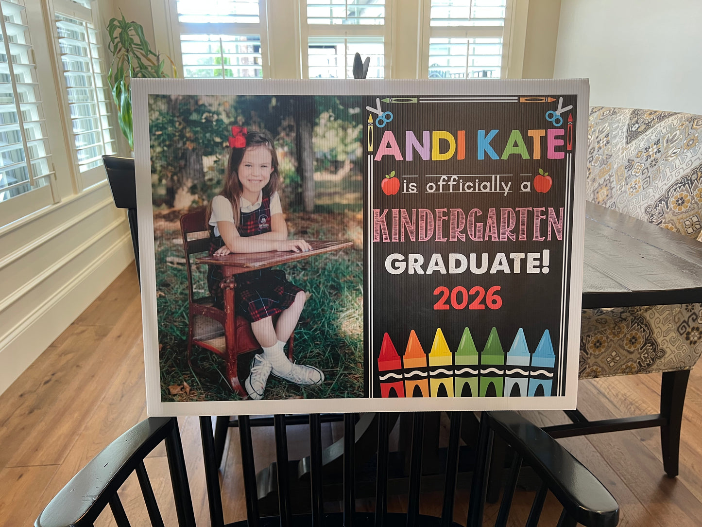 Kindergarten or Preschool Graduation Yard Sign
