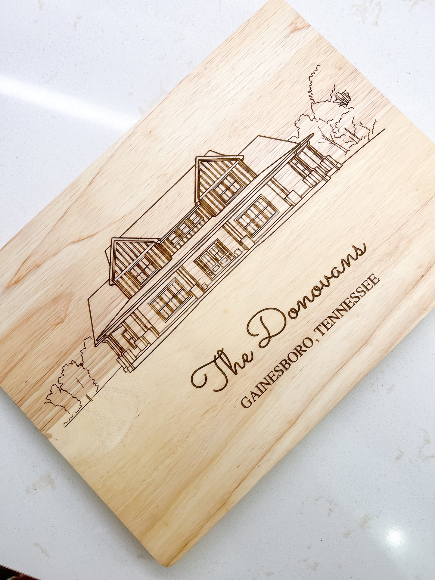 Home Sketch Cutting Board