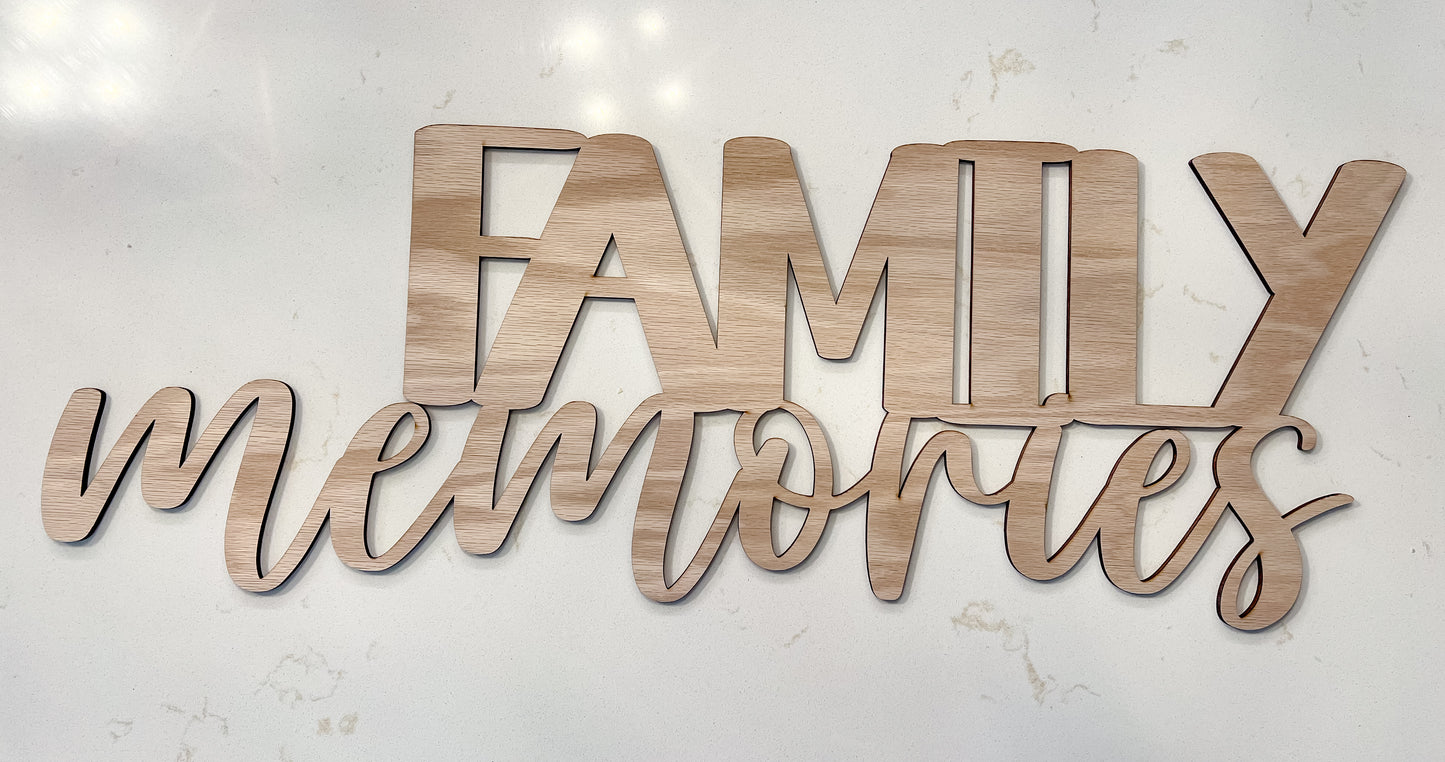 Family Memories Wooden Sign