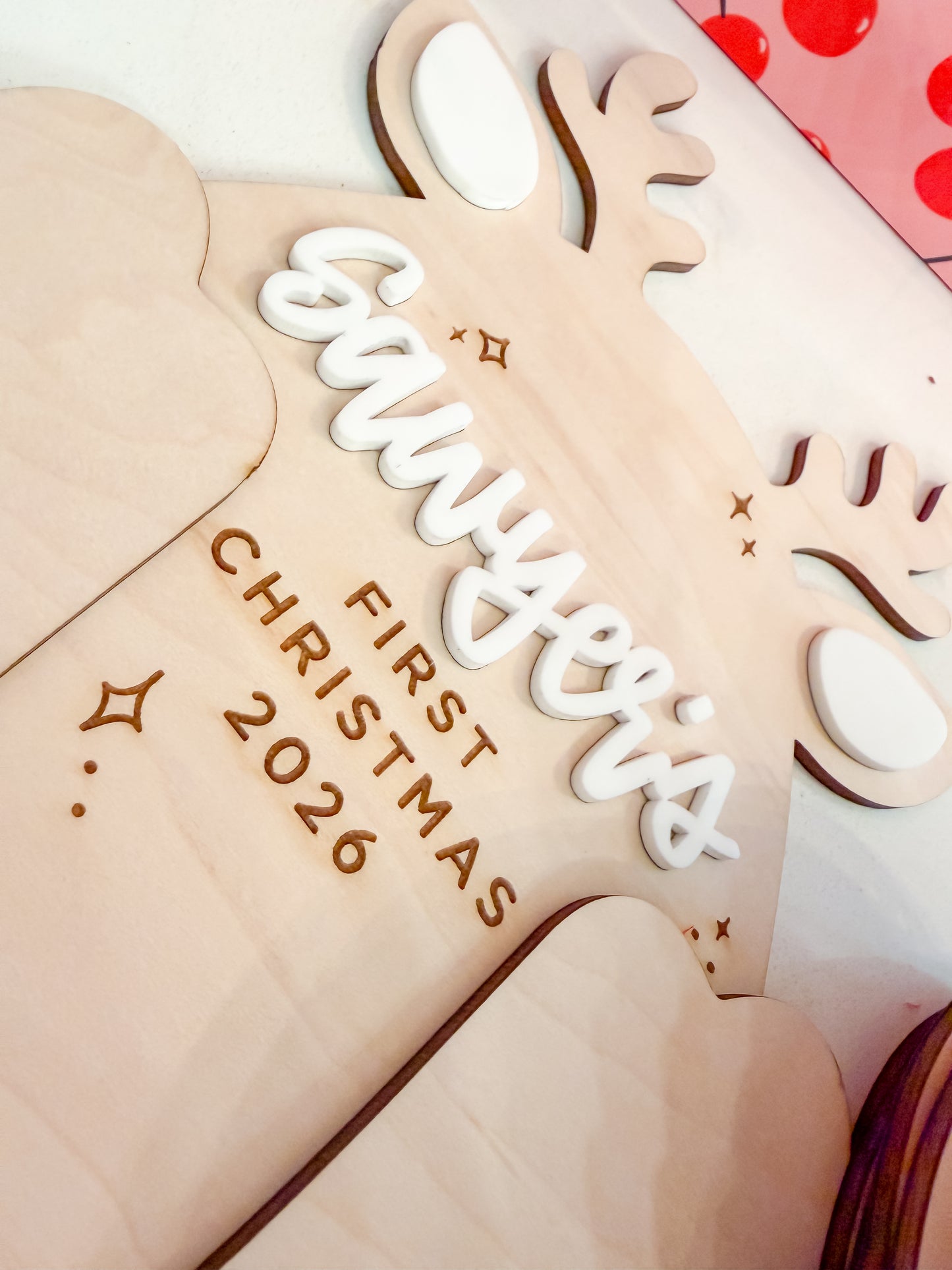 Reindeer Footprint Keepsake Sign