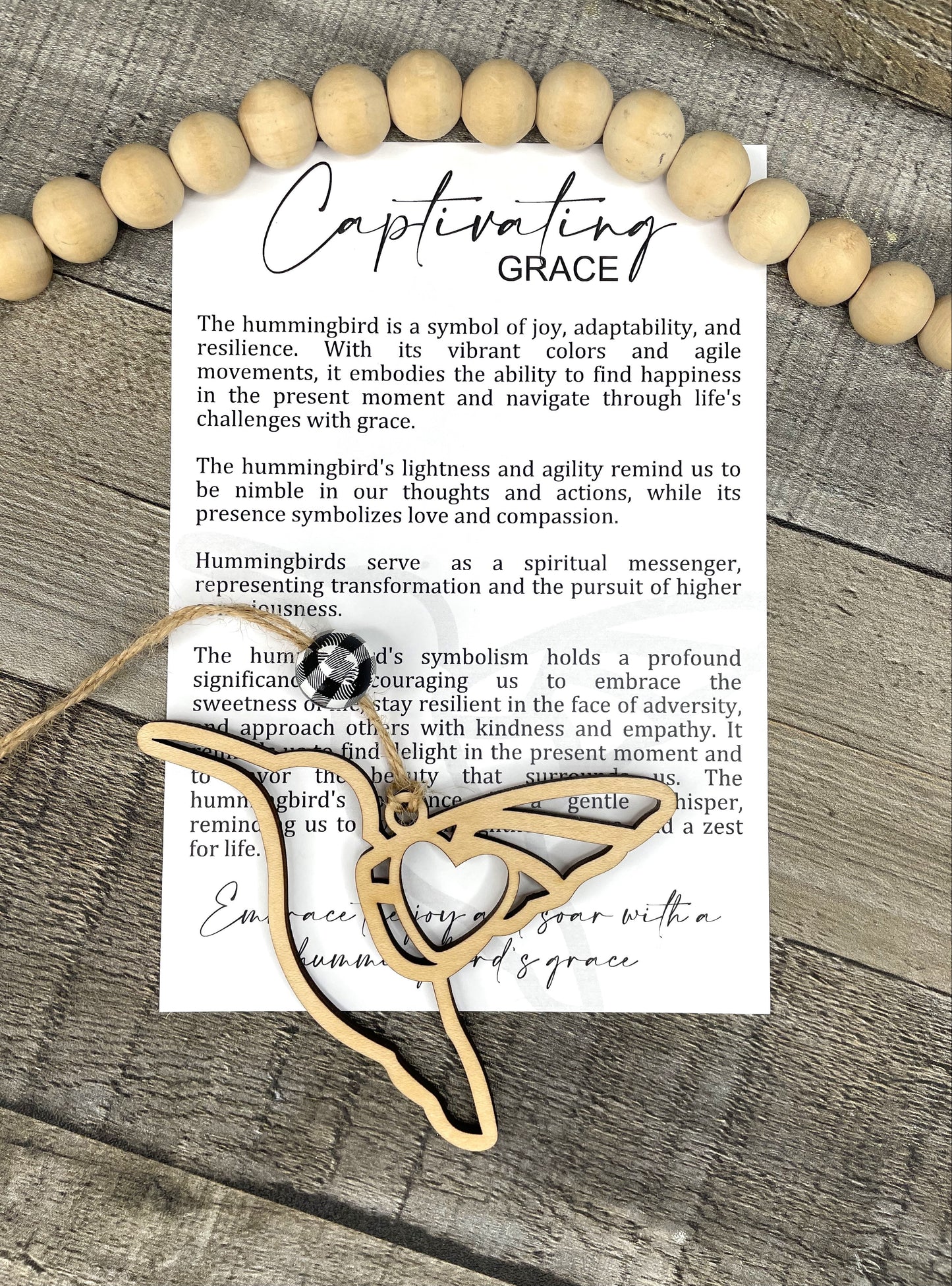 Captivating Grace Story Card Ornament