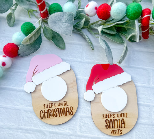 Santa Countdown Dry Erase Magnet