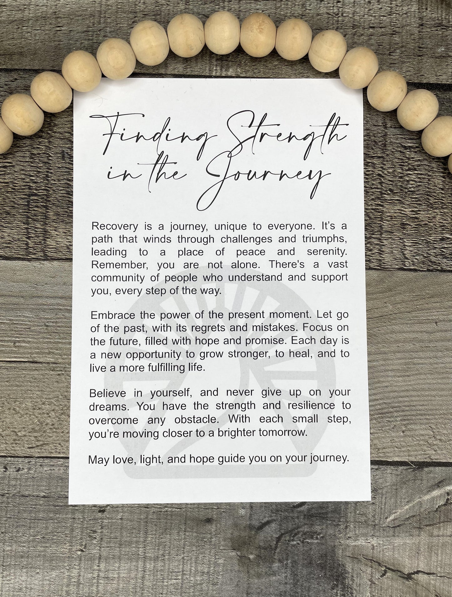 Recovery - Finding Strength in the Journey Story Card Ornament