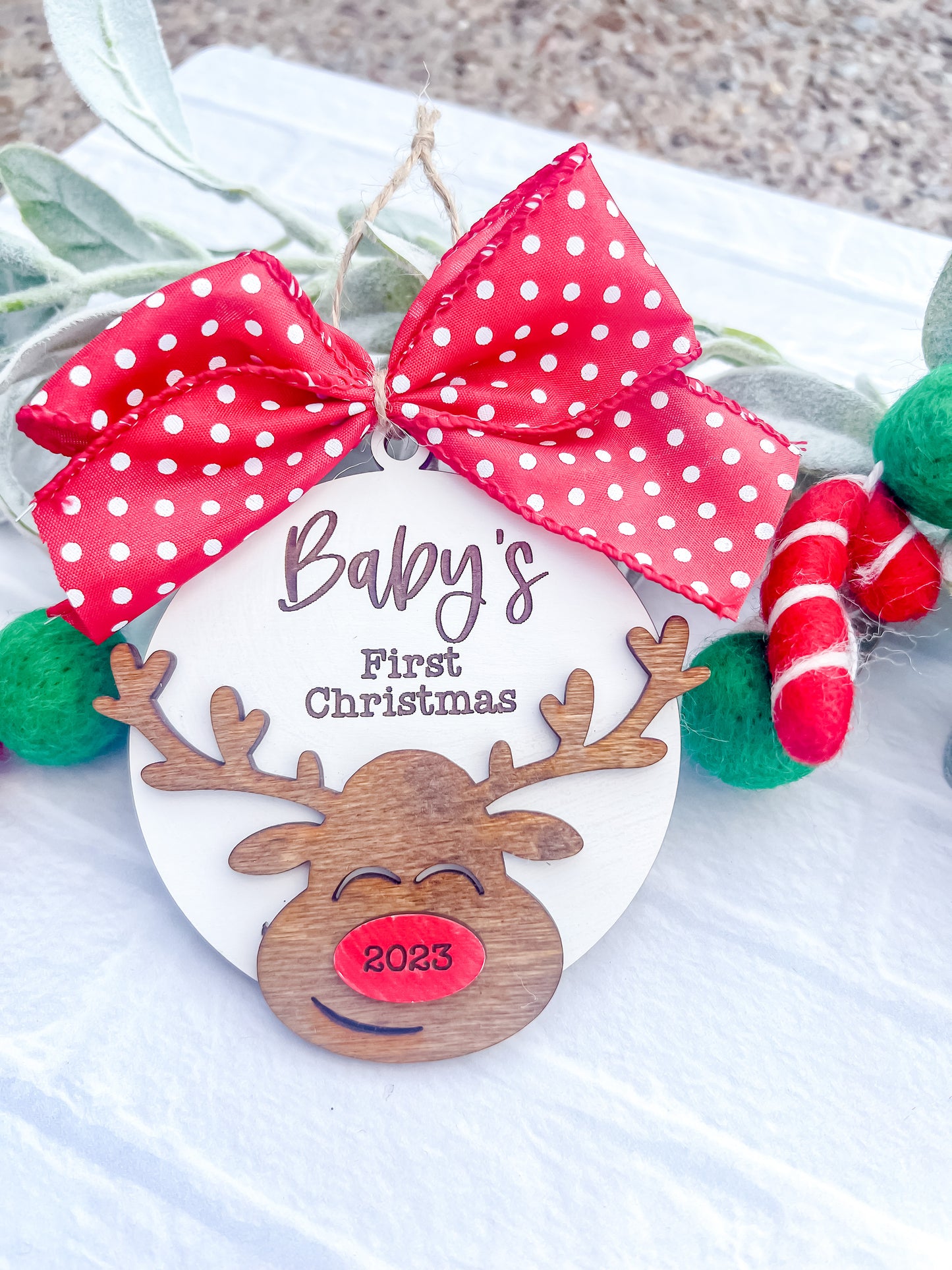 Baby’s First Christmas Reindeer Ornament