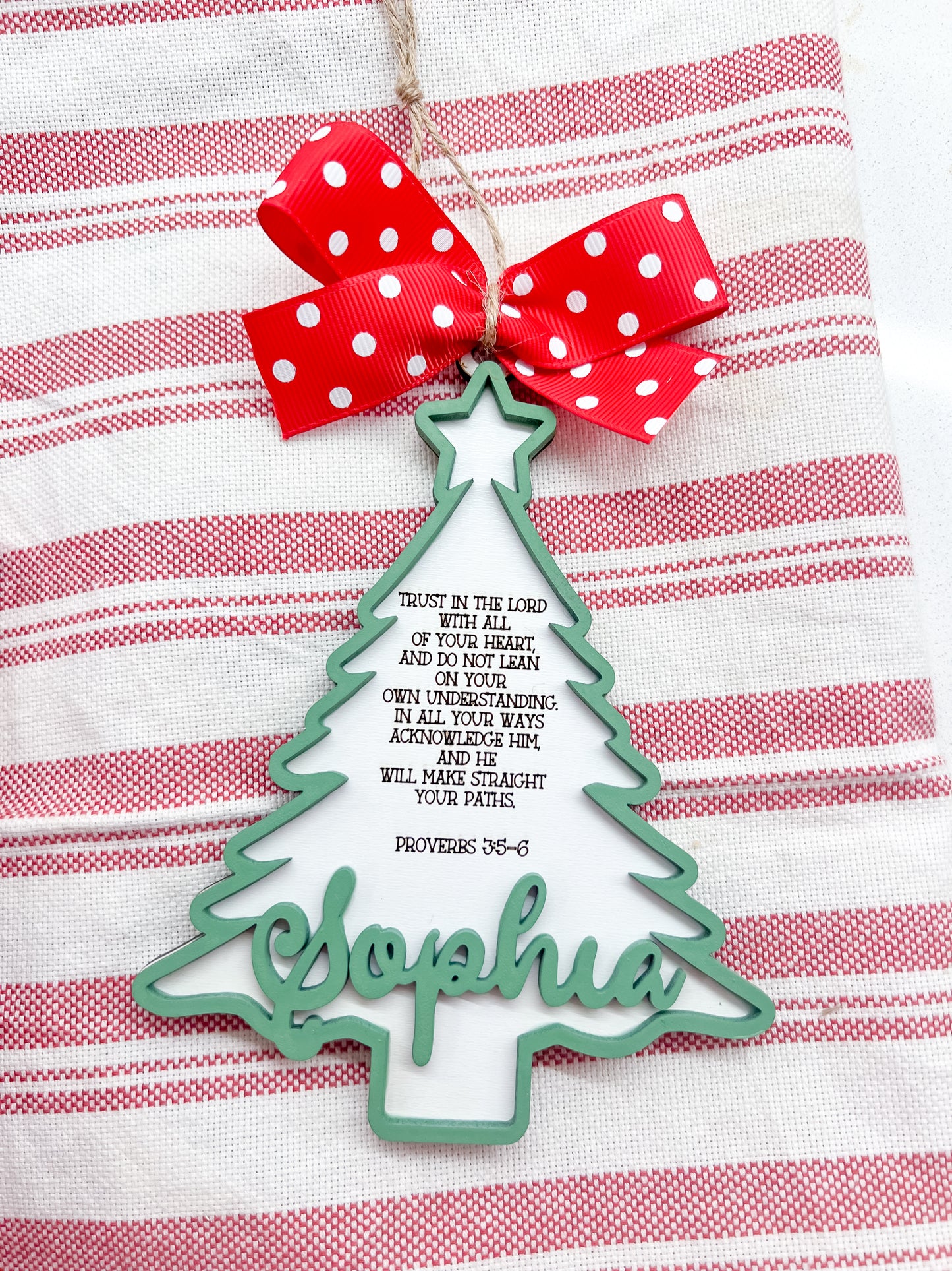 Personalized Bible Verse Ornament