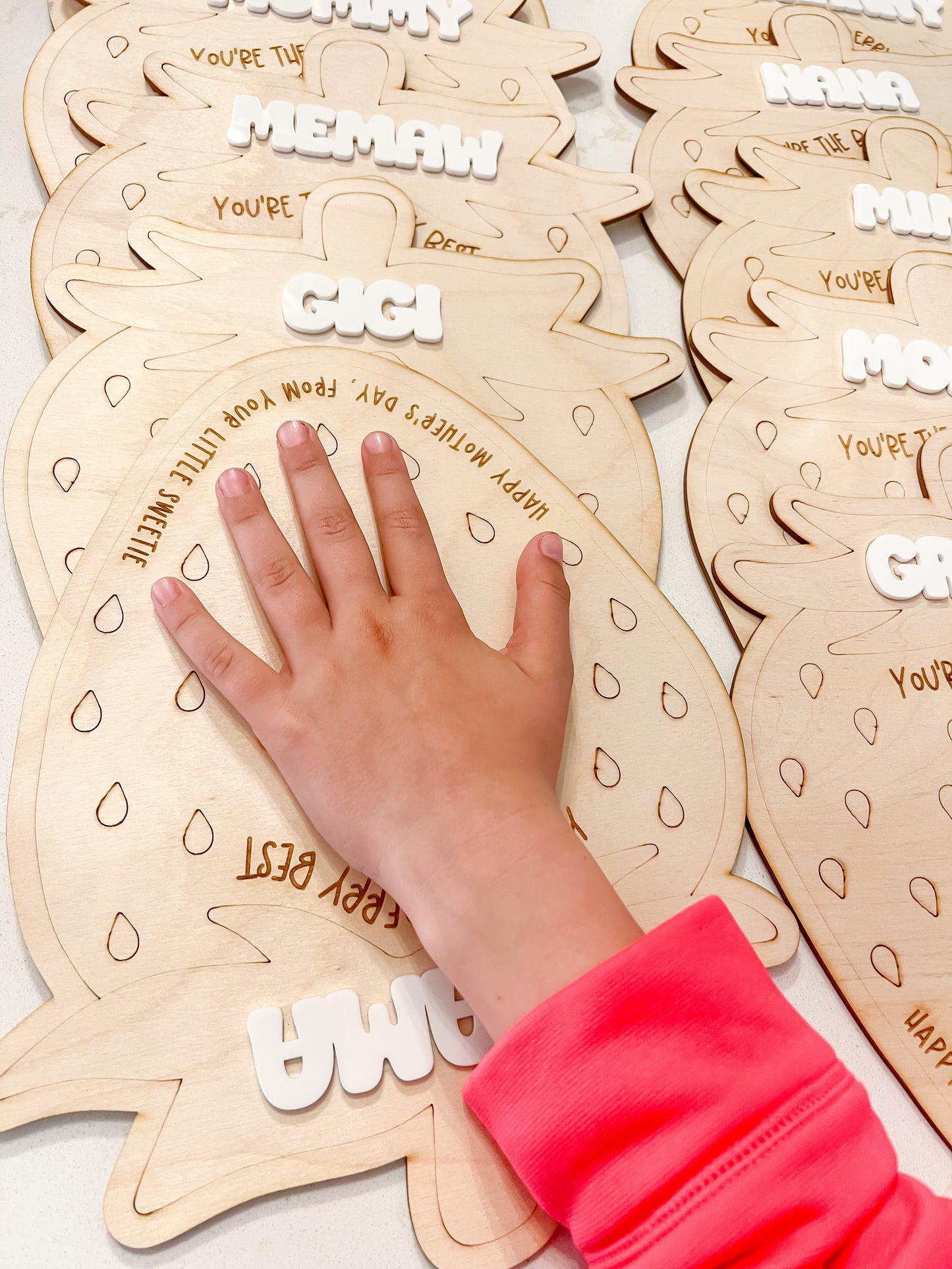 Mother’s Day Berry Handprint Sign