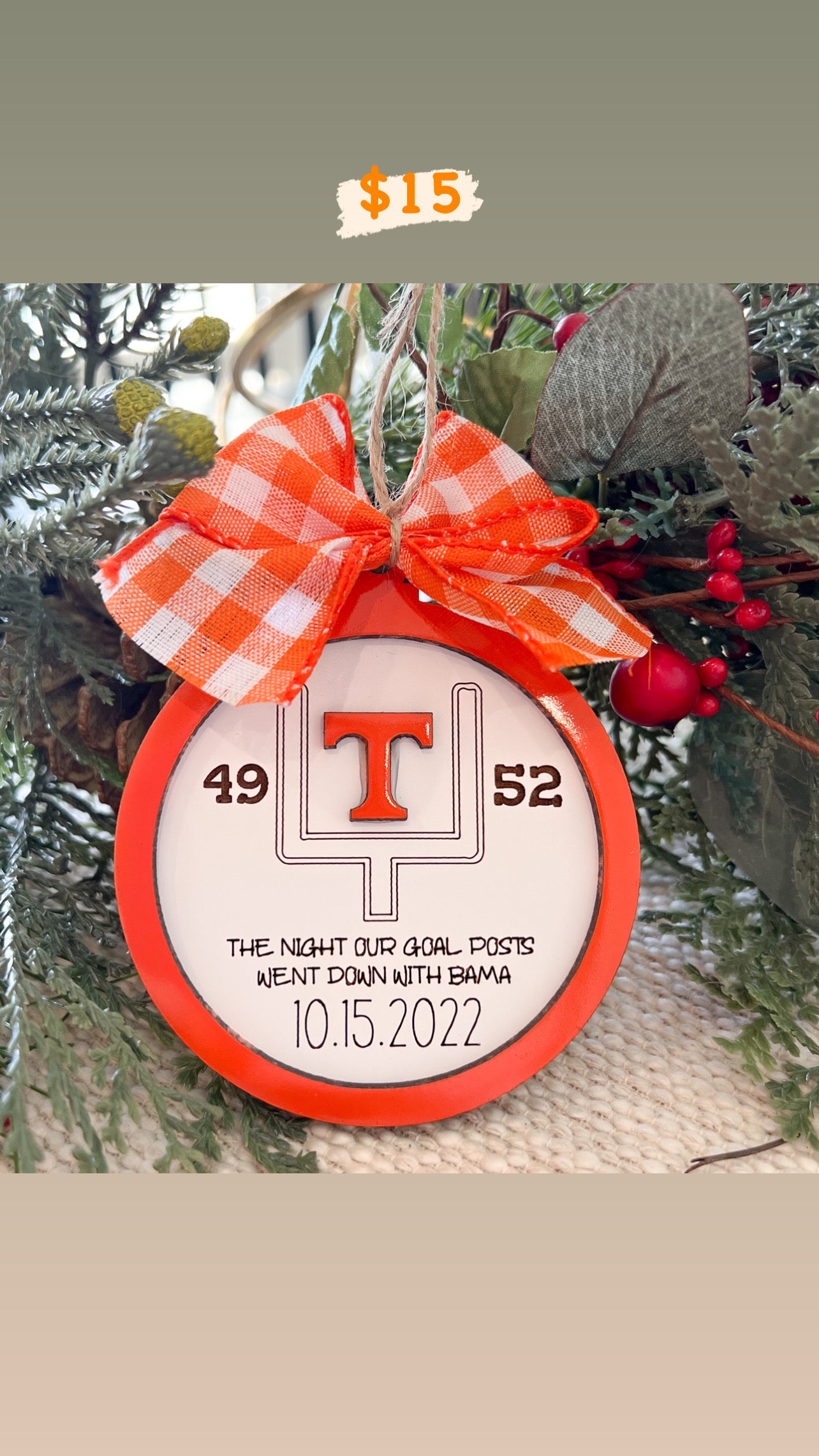 UT vs BAMA Ornament