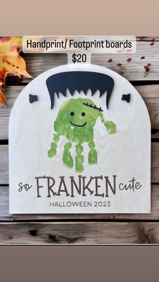 So FRANKEN Cute Handprint Board