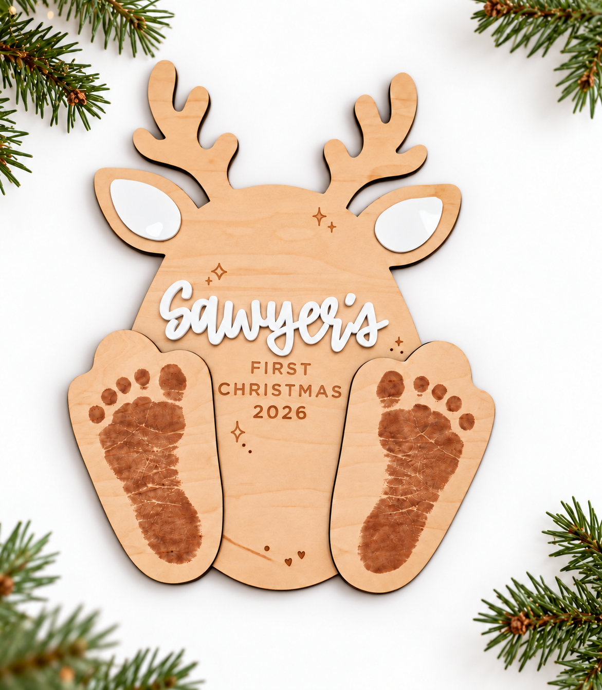 Reindeer Footprint Keepsake Sign