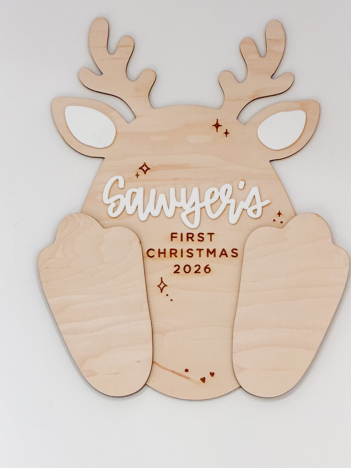 Reindeer Footprint Keepsake Sign
