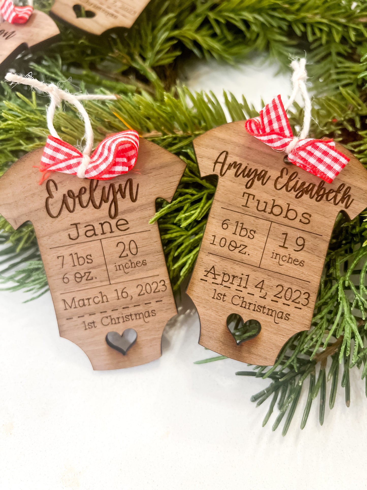 Birth Stat Onesie Ornament