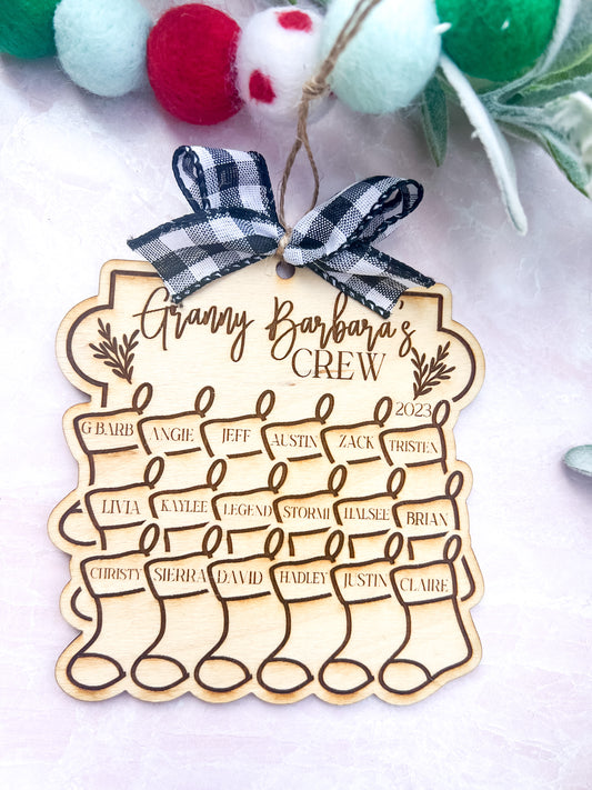 Family Ornament (Up to 19 names!)