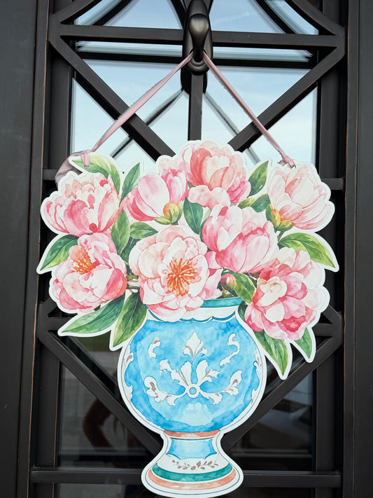 Pink Peony Door Hsnger