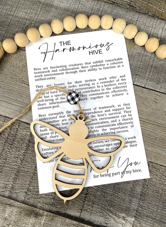 Harmonious Hive Story Card Ornament