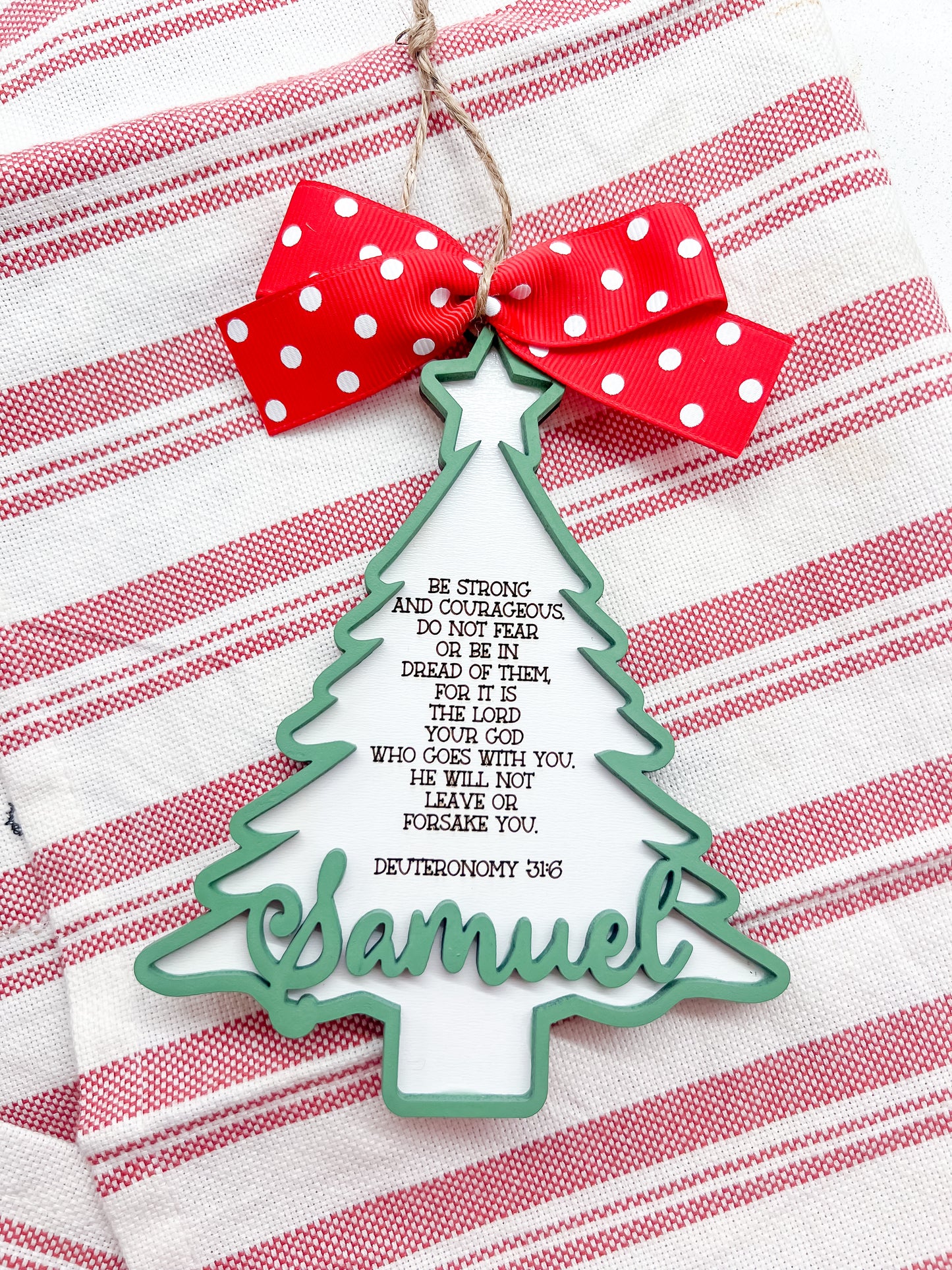 Personalized Bible Verse Ornament