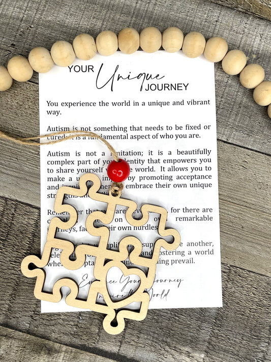 Autism Story Card Ornament