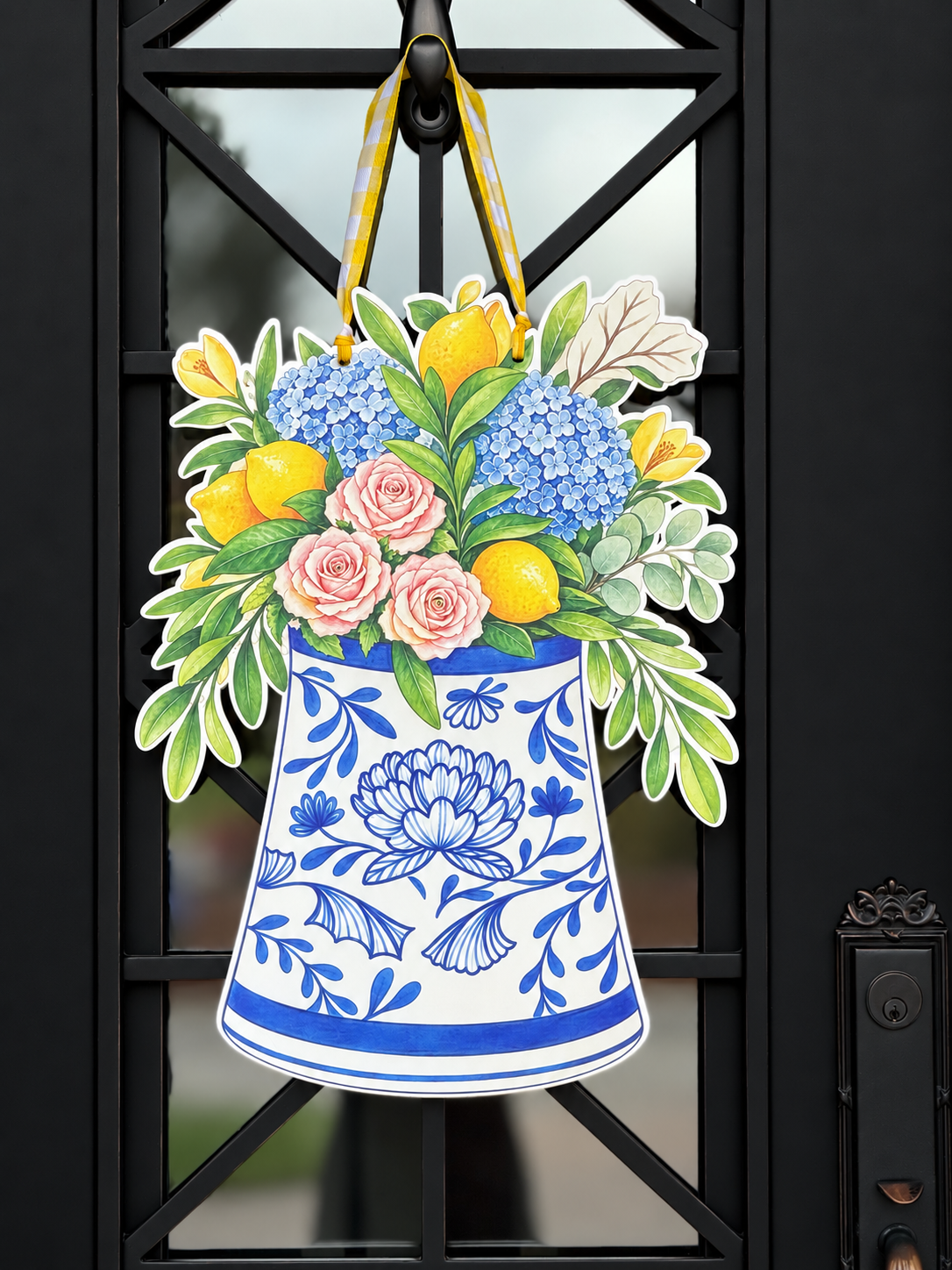 Lemon Flower Door Hanger