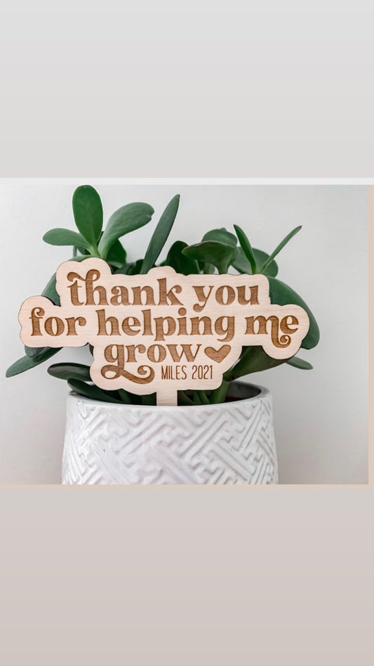 Personalized Teacher Appreciation Plant Stakes