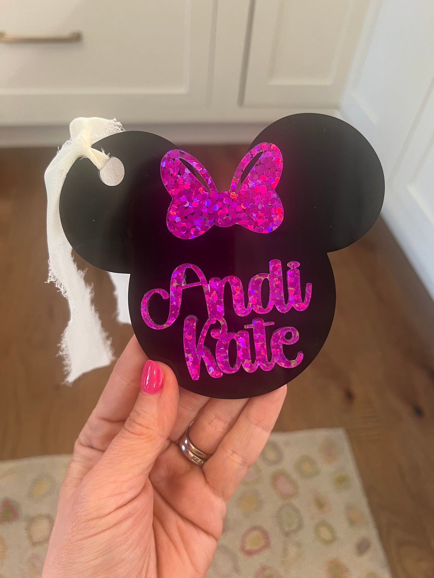 Minnie or Mickey Bag Tag