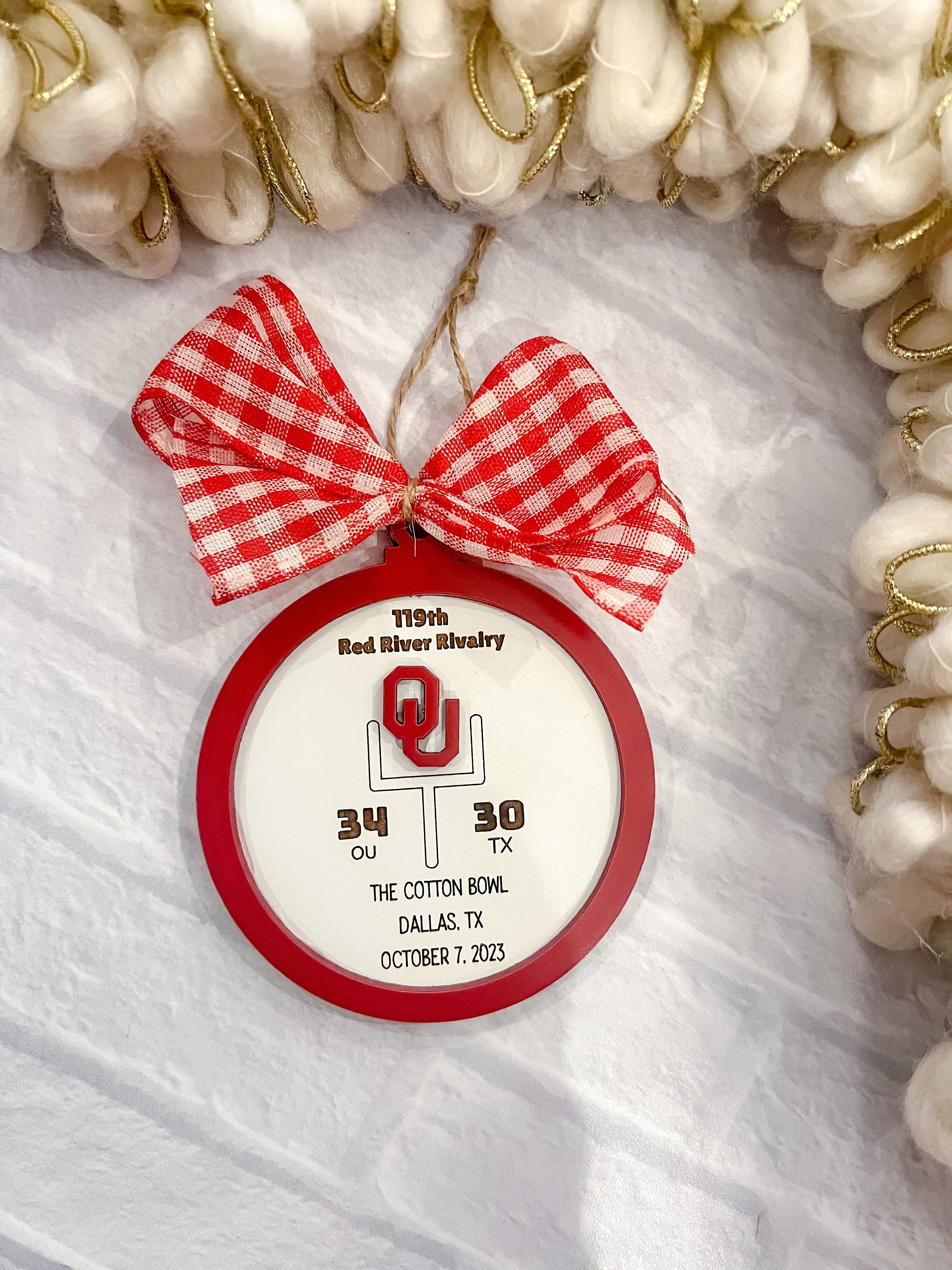 Red River Rivalry | Cotton Bowl Ornament – hollywood.designs.hd