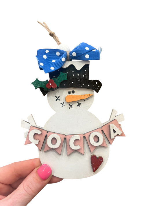 Cocoa Snowman DIY Ornament Kit