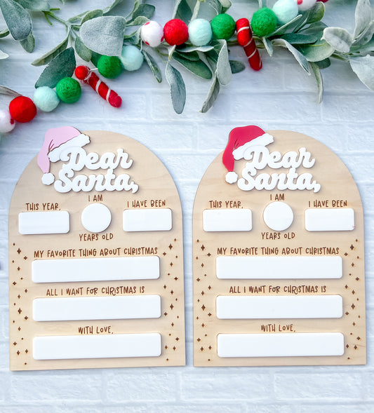 Dry Erase “Dear Santa” Board