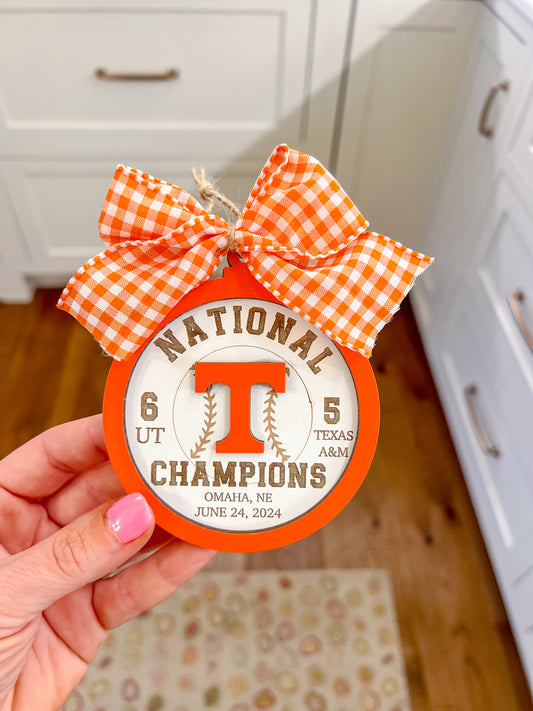 UT Baseball National Champions Ornament