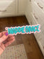 Bright Pastel Teal & Dusty Rose Personalized Backpack Tag