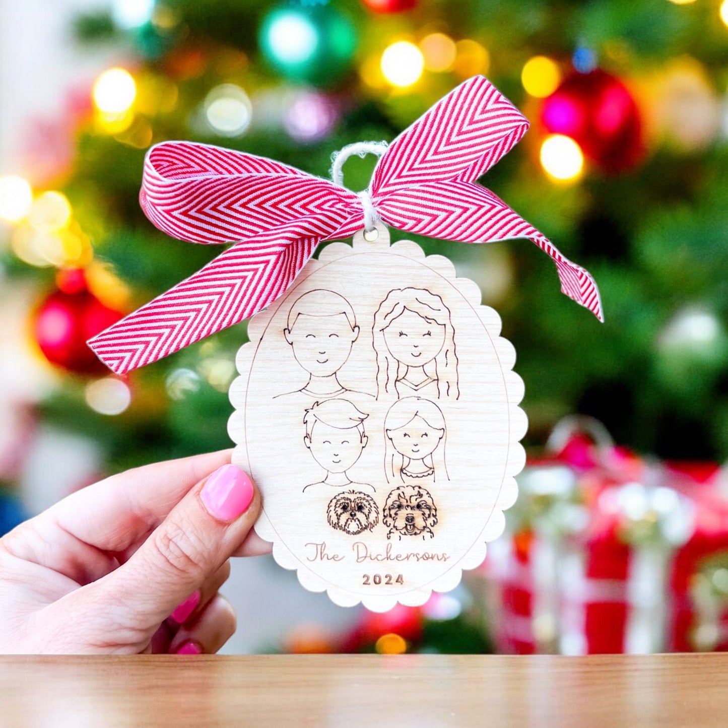 Personalized Family Faces Ornament