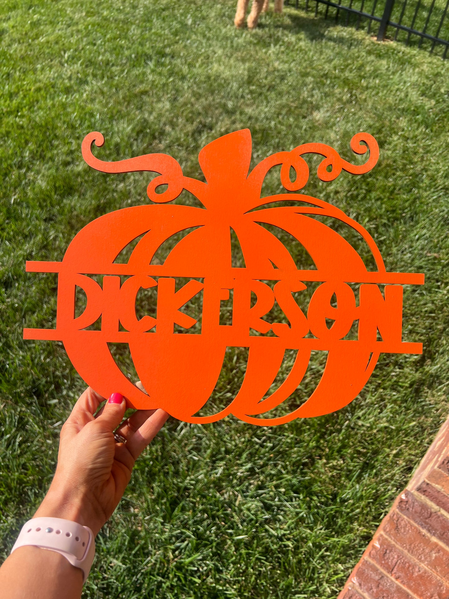 Personalized Pumpkin Wreath Insert