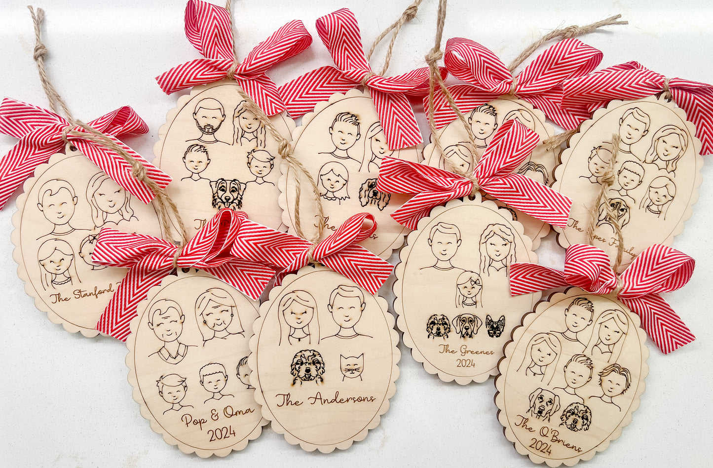 Personalized Family Faces Ornament