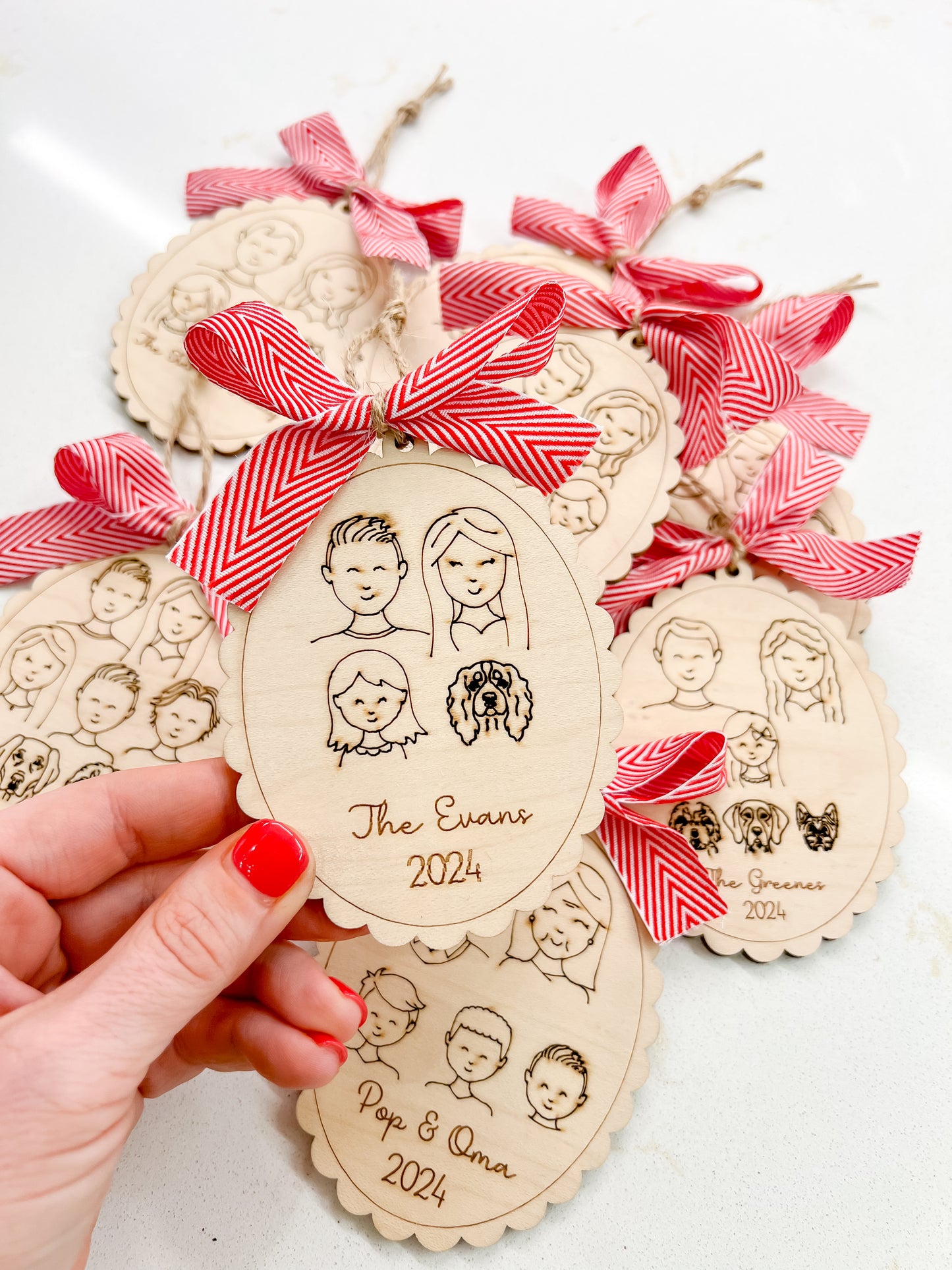 Personalized Family Faces Ornament