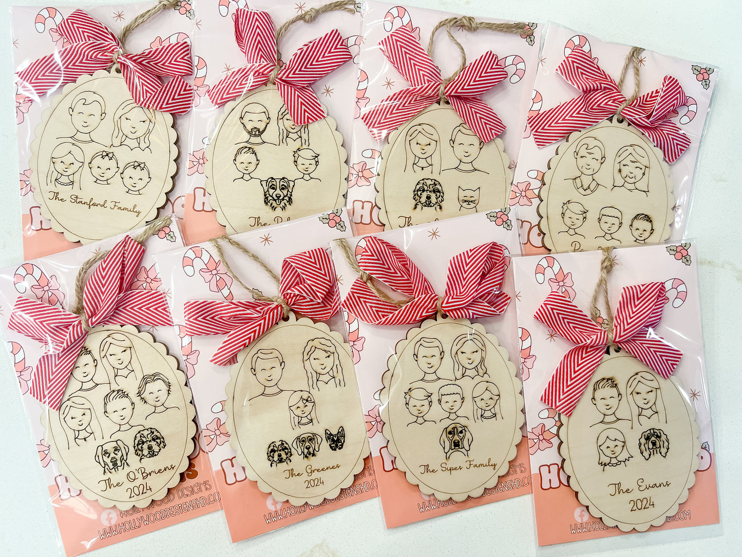 Personalized Family Faces Ornament