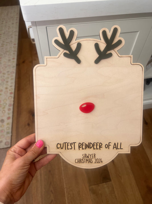 Reindeer Handprint / Footprint Board