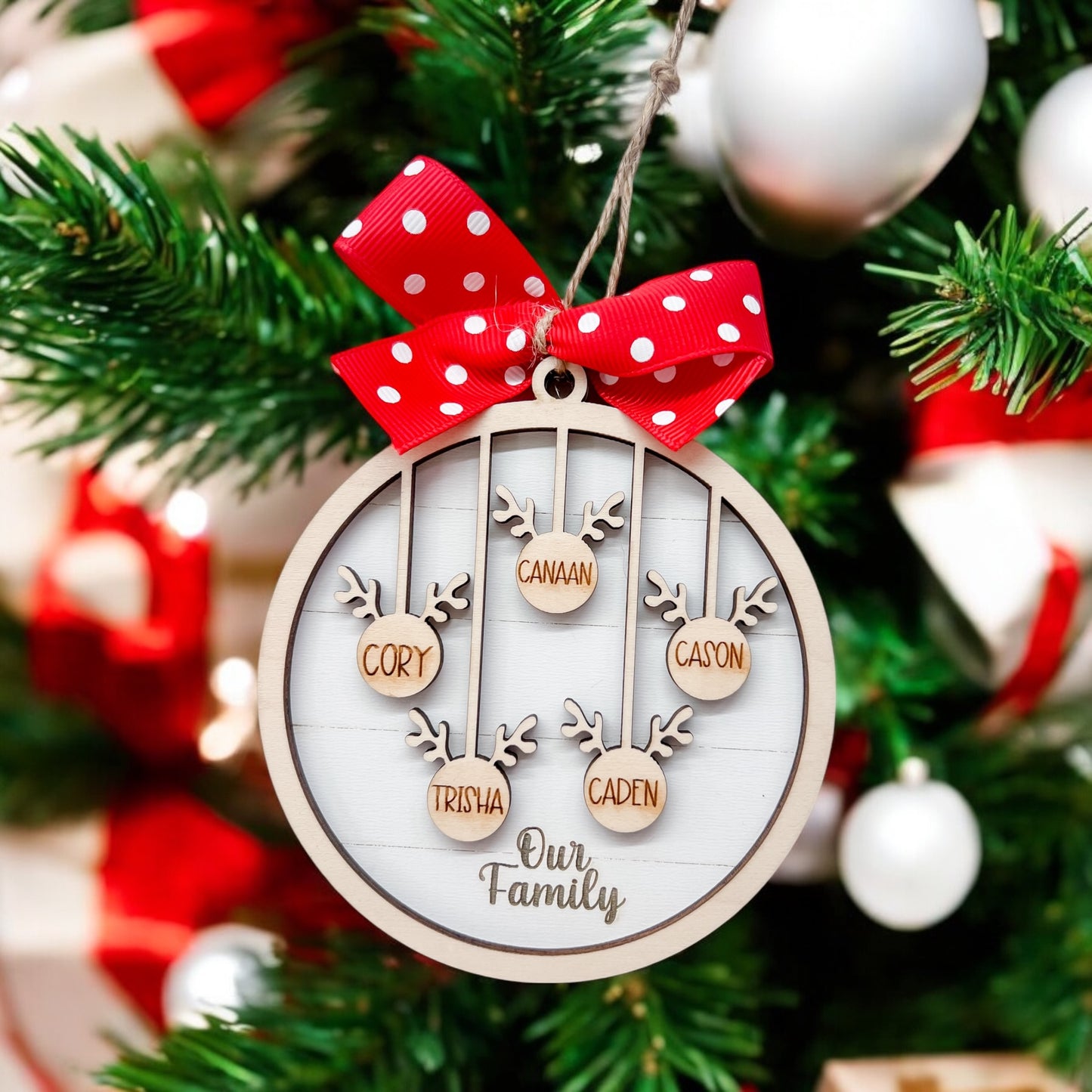 Reindeer Family Ornament