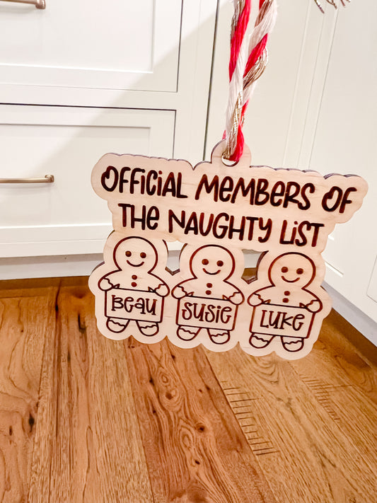 Naughty List Ornament