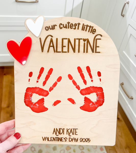 Valentine Handprint Board