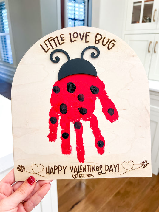 Love Bug Handprint Keepsake Board