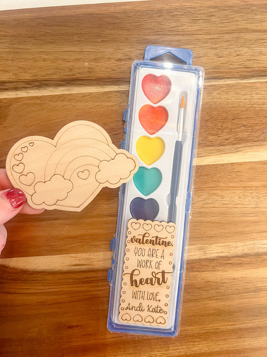 Watercolor Valentine Set