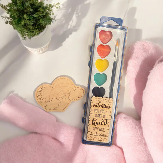 Watercolor Valentine Set