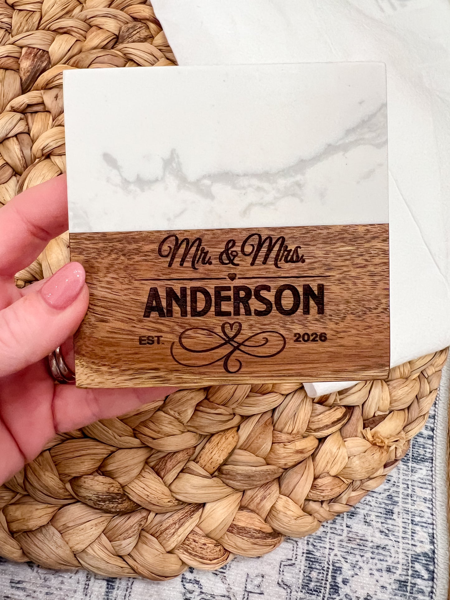 Mr. & Mrs. Coaster Set