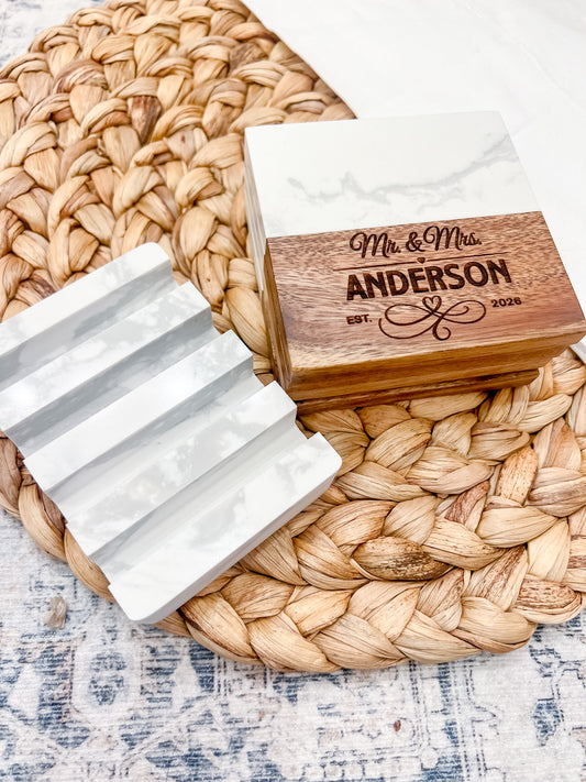 Mr. & Mrs. Coaster Set