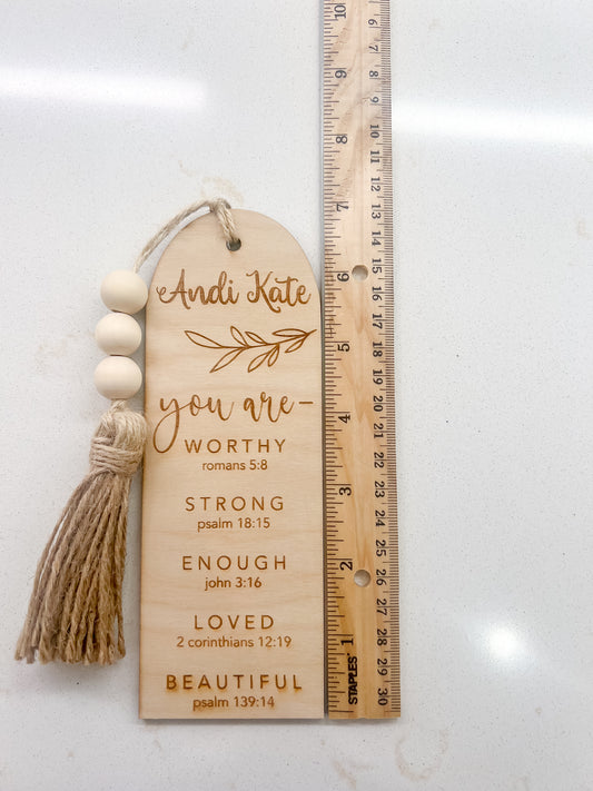 Personalized Verse Bookmark (girl)